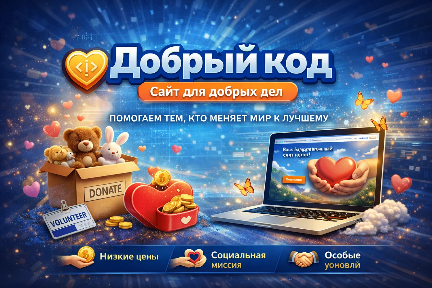 «Добрый код» — сайт для добрых дел